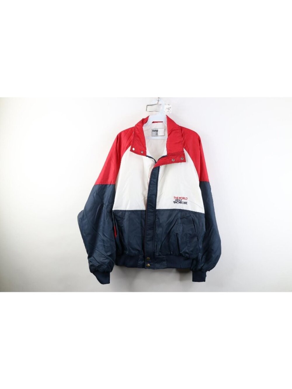 Vtg 80s 90s Mens Large Monroe Struts Shocks Car Racing Windbreaker Jacket USA